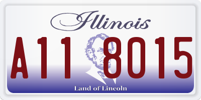IL license plate A118015