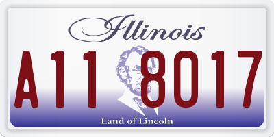 IL license plate A118017