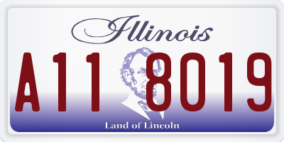 IL license plate A118019
