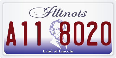 IL license plate A118020