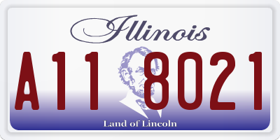 IL license plate A118021