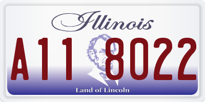 IL license plate A118022