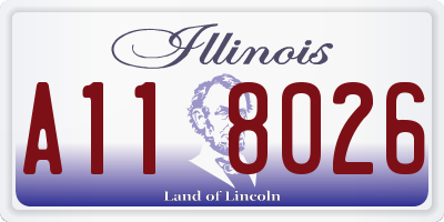IL license plate A118026