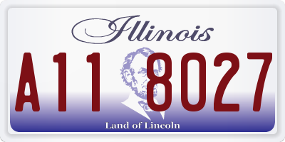 IL license plate A118027