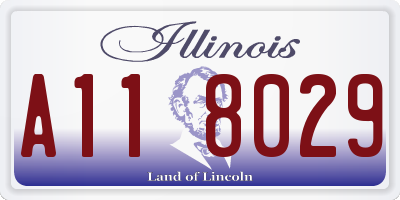 IL license plate A118029