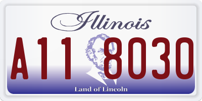 IL license plate A118030