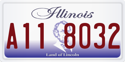 IL license plate A118032