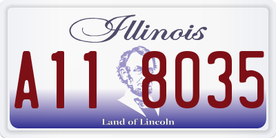 IL license plate A118035