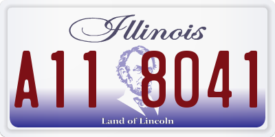 IL license plate A118041