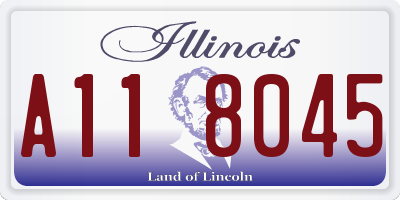 IL license plate A118045