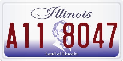 IL license plate A118047