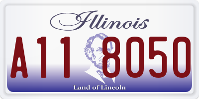 IL license plate A118050