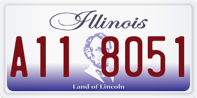 IL license plate A118051