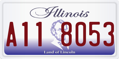 IL license plate A118053