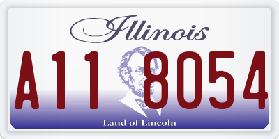 IL license plate A118054
