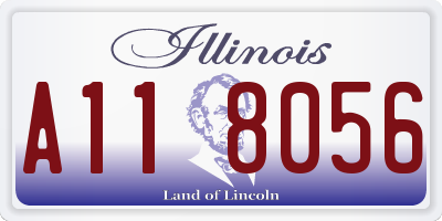 IL license plate A118056