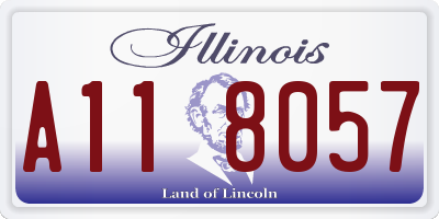 IL license plate A118057