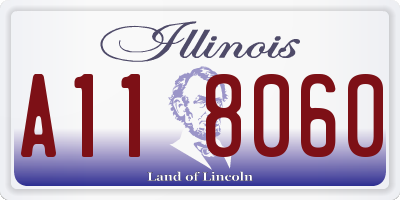 IL license plate A118060