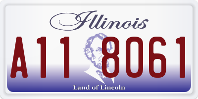 IL license plate A118061
