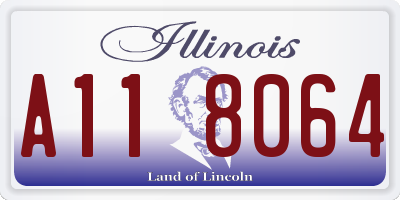 IL license plate A118064