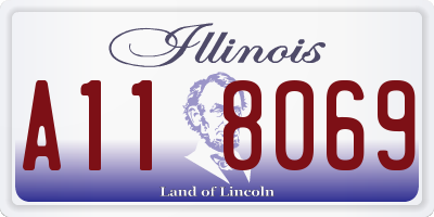 IL license plate A118069