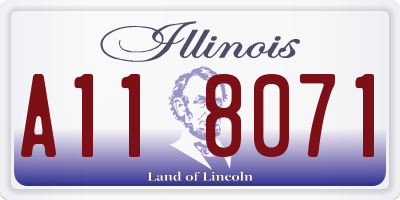 IL license plate A118071