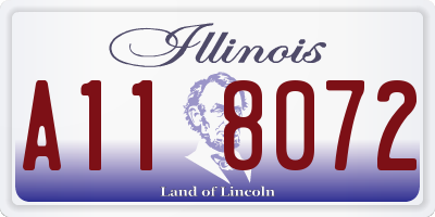 IL license plate A118072