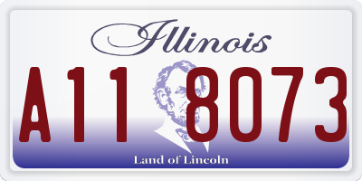 IL license plate A118073