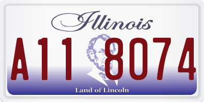 IL license plate A118074
