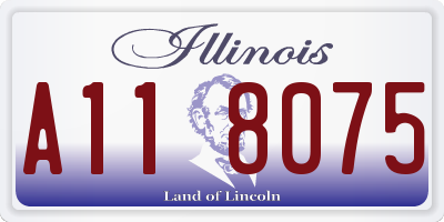IL license plate A118075