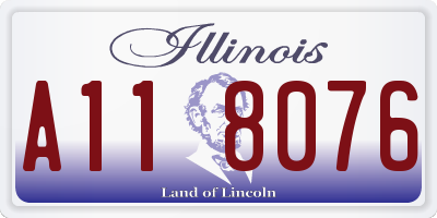 IL license plate A118076