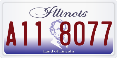 IL license plate A118077