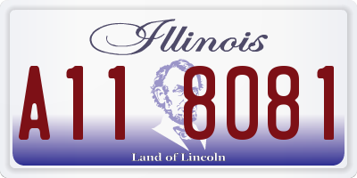 IL license plate A118081