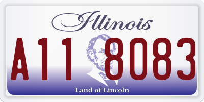 IL license plate A118083
