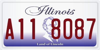 IL license plate A118087
