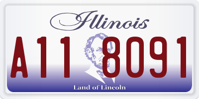 IL license plate A118091