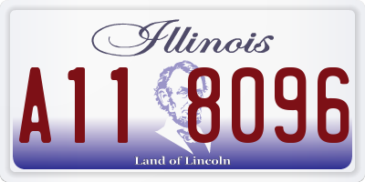 IL license plate A118096