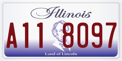 IL license plate A118097