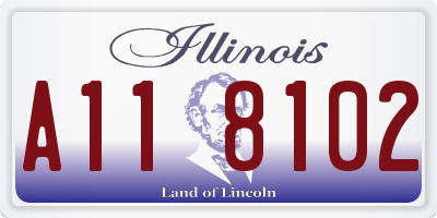 IL license plate A118102