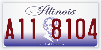 IL license plate A118104