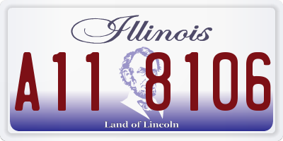 IL license plate A118106