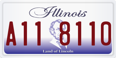IL license plate A118110