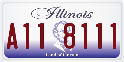IL license plate A118111