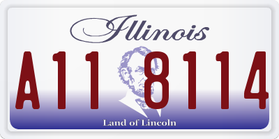 IL license plate A118114