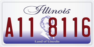 IL license plate A118116