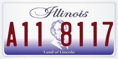 IL license plate A118117