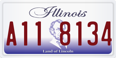 IL license plate A118134