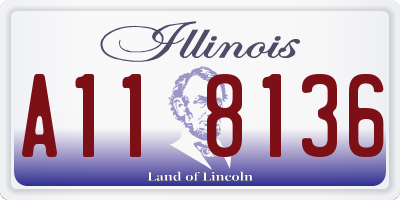 IL license plate A118136