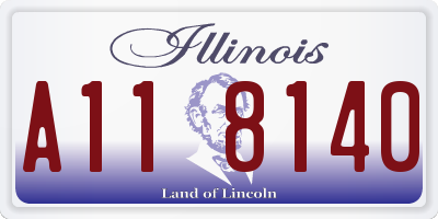 IL license plate A118140
