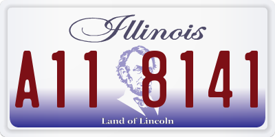 IL license plate A118141